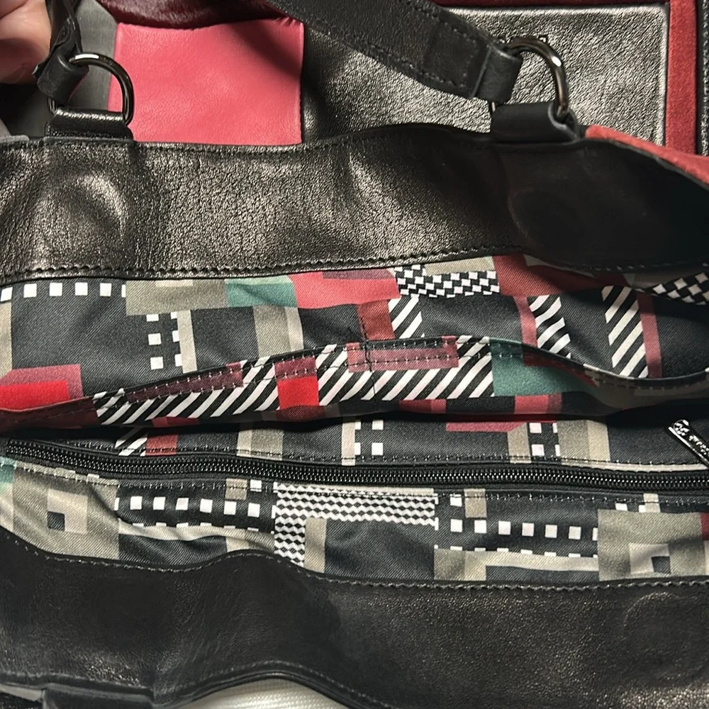 Longchamp - Leather & Suede multi color tote with pockets. NWOT - Picture 9 of 11